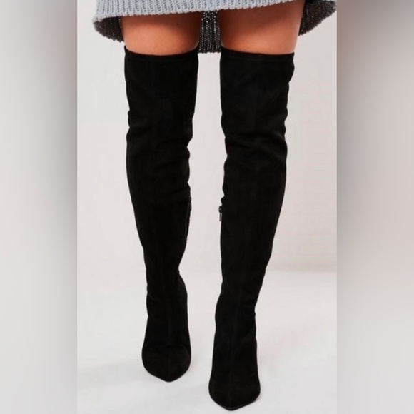 Missguided mid heel over the knee boots - Picture 3 of 9